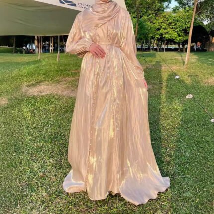 Meriem Pearl-Trimmed Jalabiya